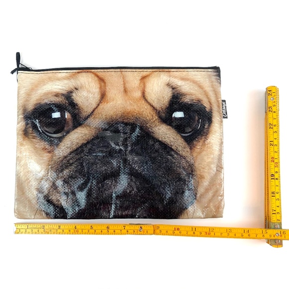Catseye London 'Pug Dog' Traveling and Storage Pouch 12 3/4” X 9 1/2” - Picture 2 of 2